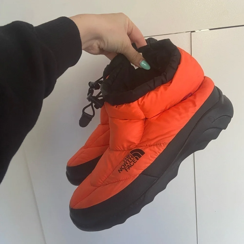 Supreme x TNF The North Face Leaves Nuptse Bootie Orange Box Logo Size 11